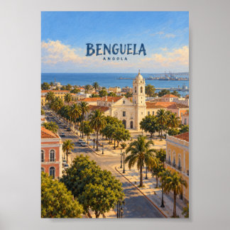 Affiche Art de voyage pictural de Benguela