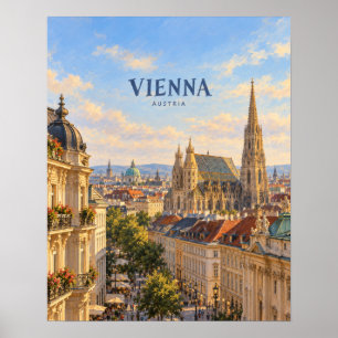 Affiche Art de voyage pictural viennois