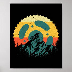 Affiche Art de VTT pour hommes femmes cyclisme vélo tout t