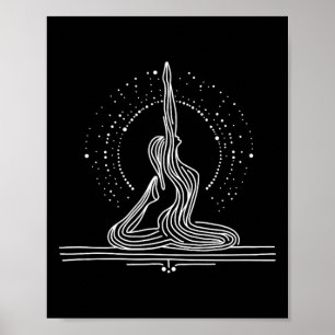 Affiche Art de yoga en une ligne 