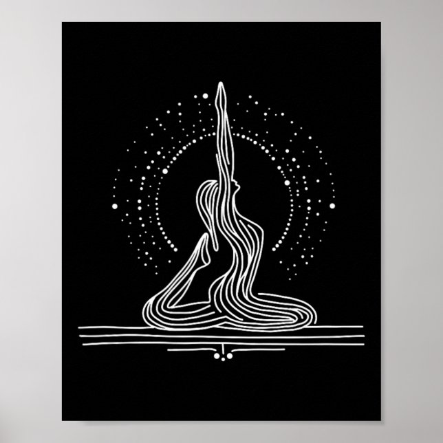 Affiche Art de yoga en une ligne  (Devant)