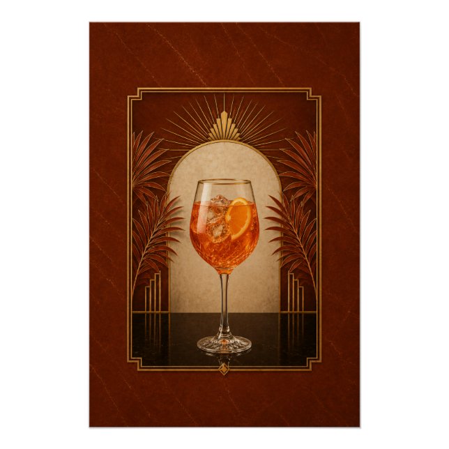 Affiche Art Déco Aperol Spritz | Gatsby B imprimab (Devant)