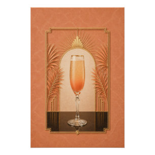 Affiche Art Déco Bellini Décoration de bar