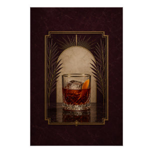 Affiche Art Déco Boulevardier Art de bar