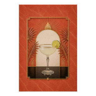 Affiche Art Déco Daiquiri Décoration de bar