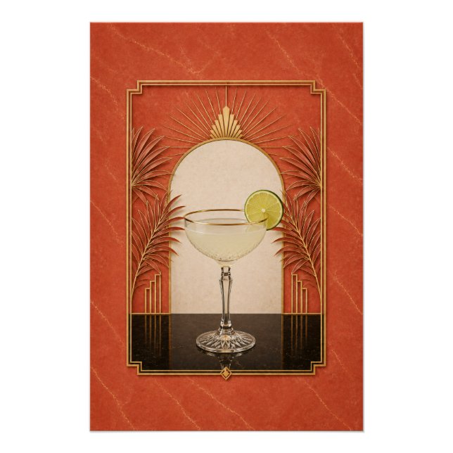 Affiche Art Déco Daiquiri | Décoration de bar (Devant)