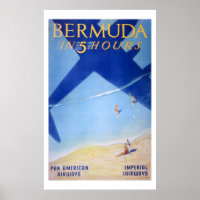 Affiche Art déco de l'aviation des années 1930