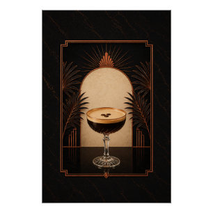 Affiche Art Déco Espresso Martini Café imprimabl