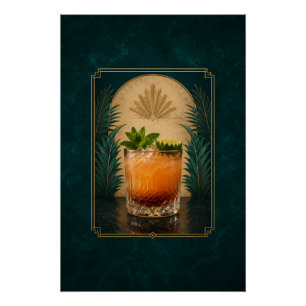 Affiche Art Déco Mai Tai Art de bar
