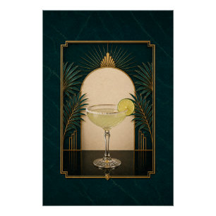 Affiche Art Déco Margarita Décoration de bar