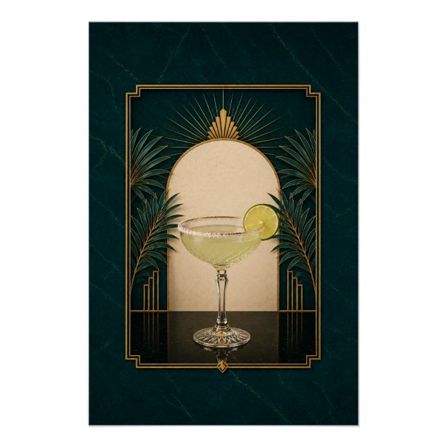 Affiche Art Déco Margarita | Décoration de bar (Devant)