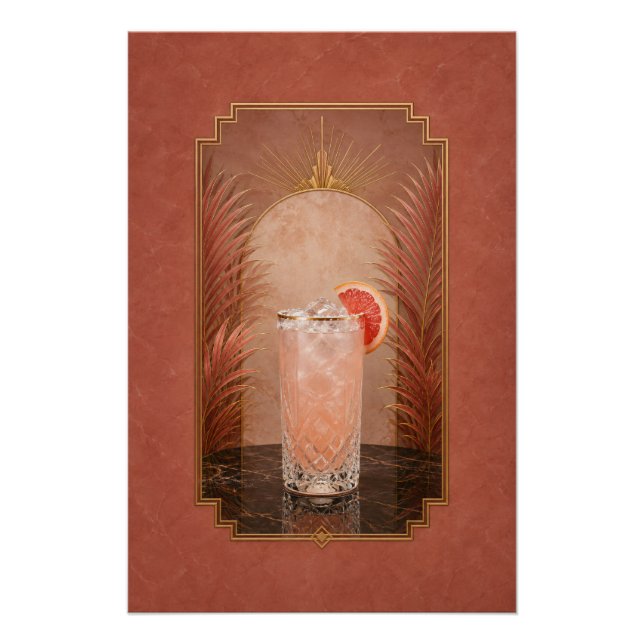 Affiche Art Déco Paloma | Décoration de bar (Devant)