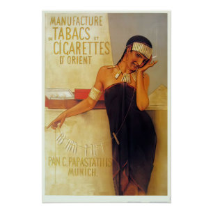 Affiche Art déco pour les cigares allemands