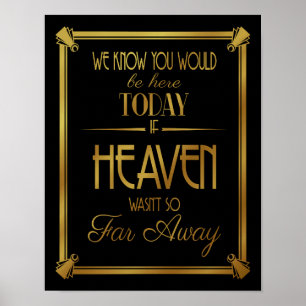 Affiche ART DECo, today if heaven wasn't so far away