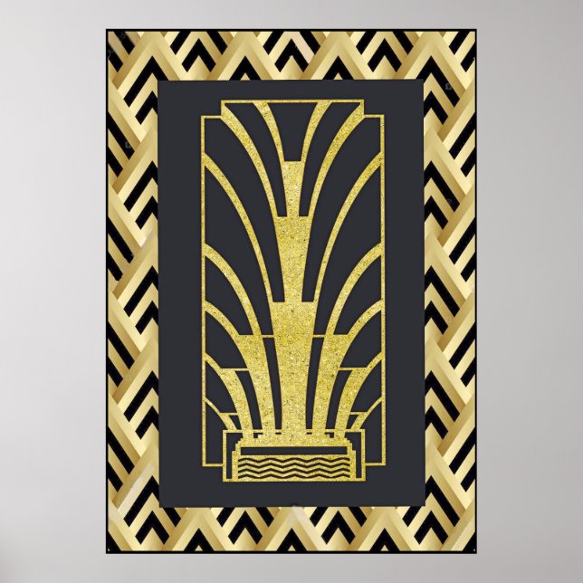 Affiche Art Déco très chic. (Devant)