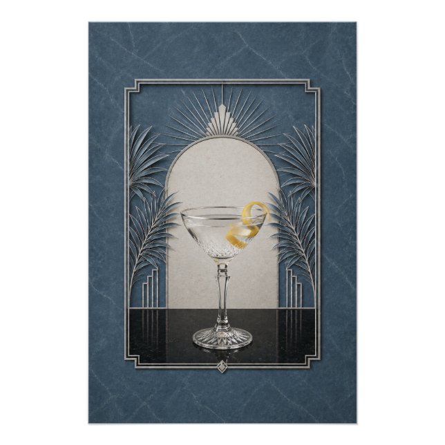Affiche Art Déco Vesper | Décoration de bar (Devant)