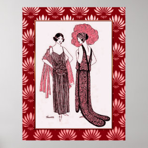 Affiche Art Deco Vintage Fashion