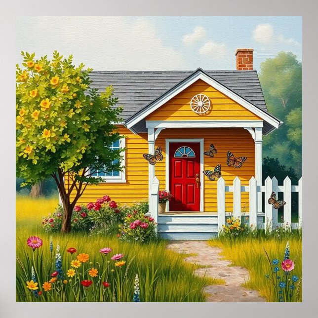Affiche Art décoratif - Accueil Sweet Home #3 (Devant)