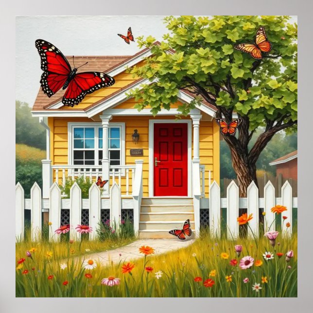 Affiche Art décoratif - Accueil Sweet Home #4 (Devant)