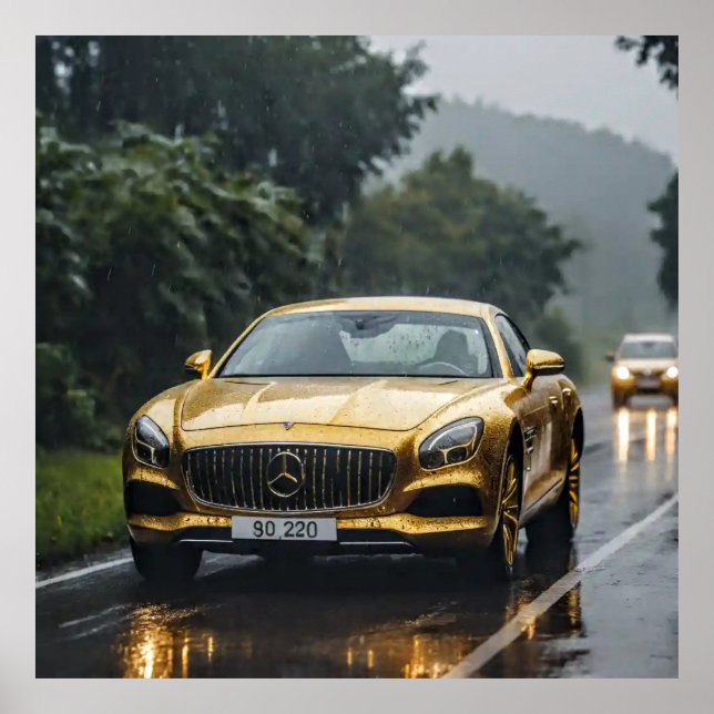 Affiche Art Décoratif - Conduire Dans La Pluie #2 (Devant)