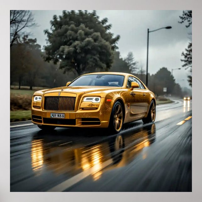 Affiche Art Décoratif - Conduire Dans La Pluie #3 (Devant)