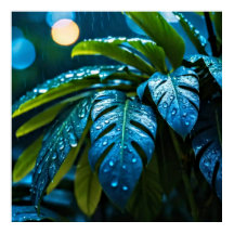 Art Décoratif - Pluie Sur Les Feuilles #1