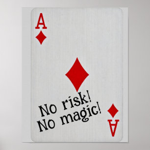 Affiche Art des cartes à jouer - pas de risque, pas de mag
