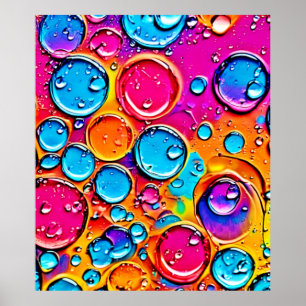 Affiche Art des gouttes d'eau Abstraites