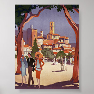 Affiche Art d'été vintage Grasse