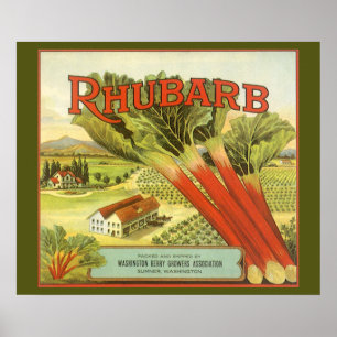 Affiche Art d'étiquette de canette de légumes vintage, Fer