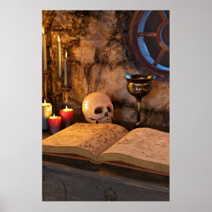 Affiche Art d'étude à la bougie de l'académie sombre gothi