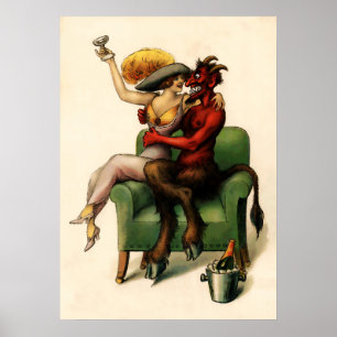 Affiche Art diable vintage