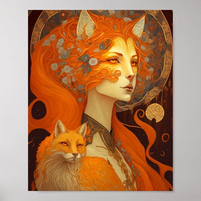 Affiche Art d'Imaginaire féminin Fox (Devant)