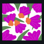 Affiche Art Doodle Bold Floral Pop Rétro Moderne Vintage<br><div class="desc">Conçu Numériquement Par Dream Big Digital Design</div>