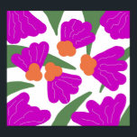 Affiche Art Doodle Bold Floral Pop Rétro Moderne Vintage<br><div class="desc">Conçu Numériquement Par Dream Big Digital Design</div>