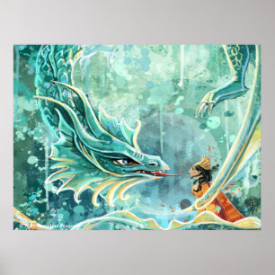 Affiche Art Dragon d'eau
