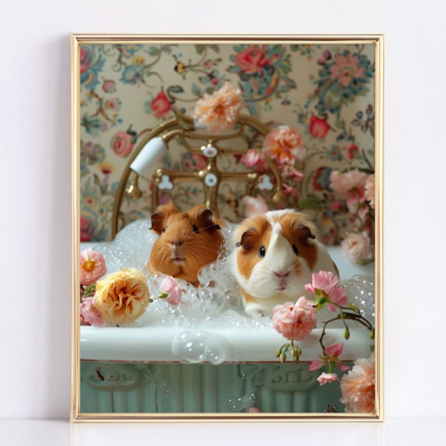Affiche Art du cochon d'Inde, cochon d'Inde dans l'art de  (Cute Guinea Pig Art)