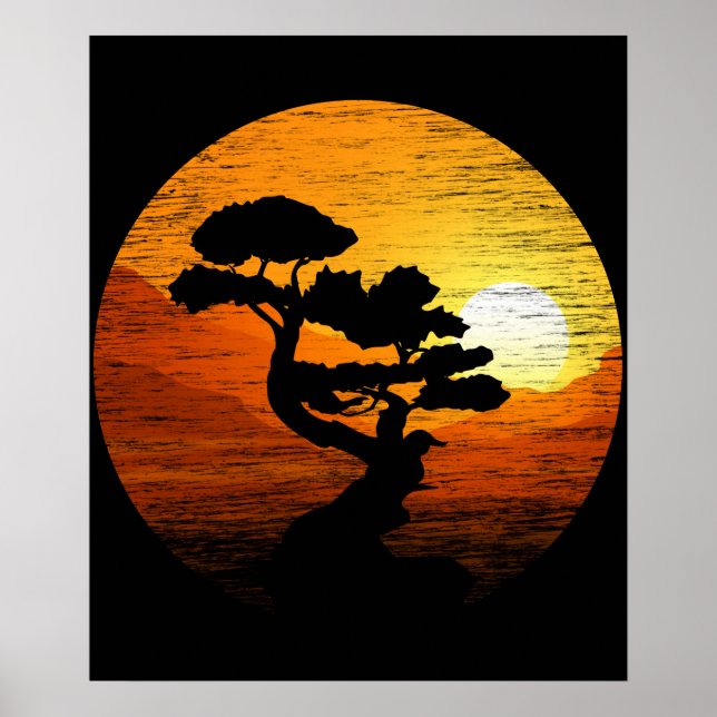 Affiche Art du coucher de soleil japonais Nature Japon Bon (Devant)
