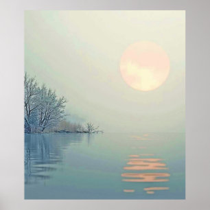 Affiche Art du matin d'hiver paisible