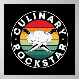 Affiche Art du monde Rockstar culinaire amateurs de cuisin