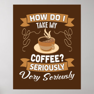 Affiche Art du mot café amusant