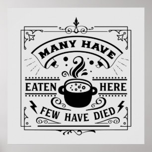 Affiche art du mot cuisine