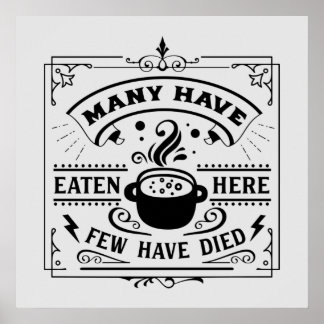 Affiche art du mot cuisine