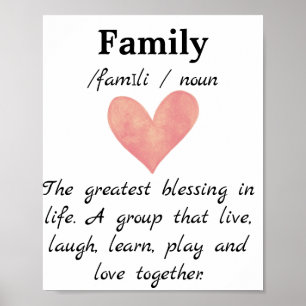 Affiche Art du mot de famille 