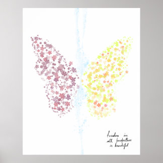 Affiche Art du mur acrylique de liberté