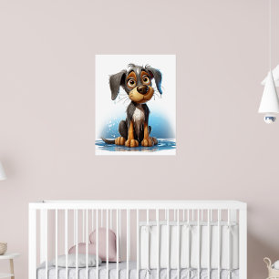 Affiche Art du mur des chiots