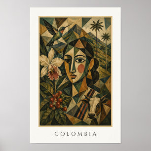 Affiche Art du patrimoine colombien Voyage en Amérique l