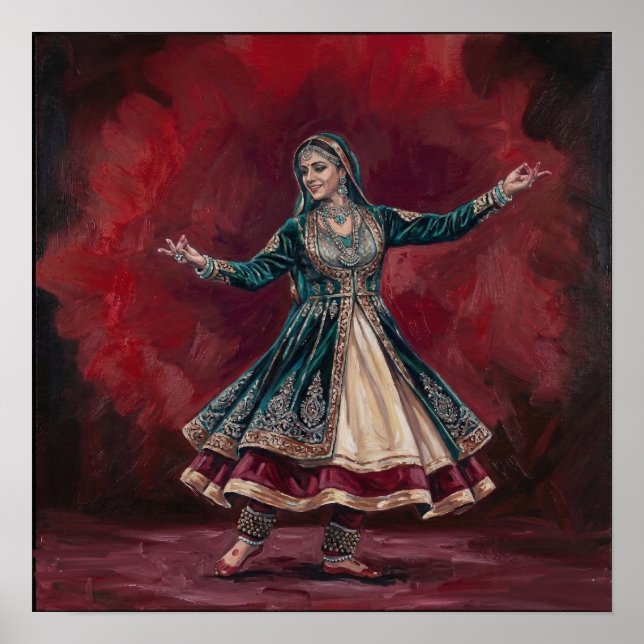 Affiche Art du patrimoine de danse classique Kathak royal  (Devant)