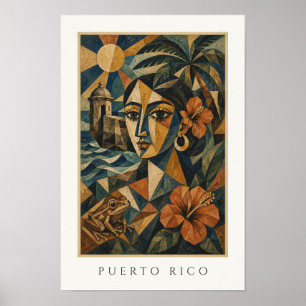 Affiche Art du patrimoine de Porto Rico Voyage à Boricua