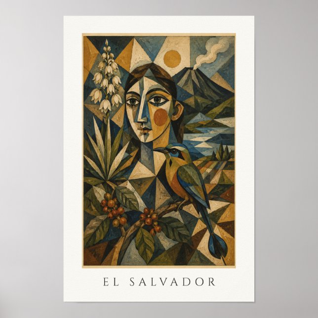Affiche Art du patrimoine d'El Salvador  | Voyage en Améri (Devant)